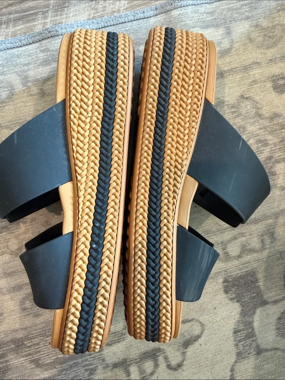 CROCS Black Brooklyn Woven Buckle Platform Sandals
